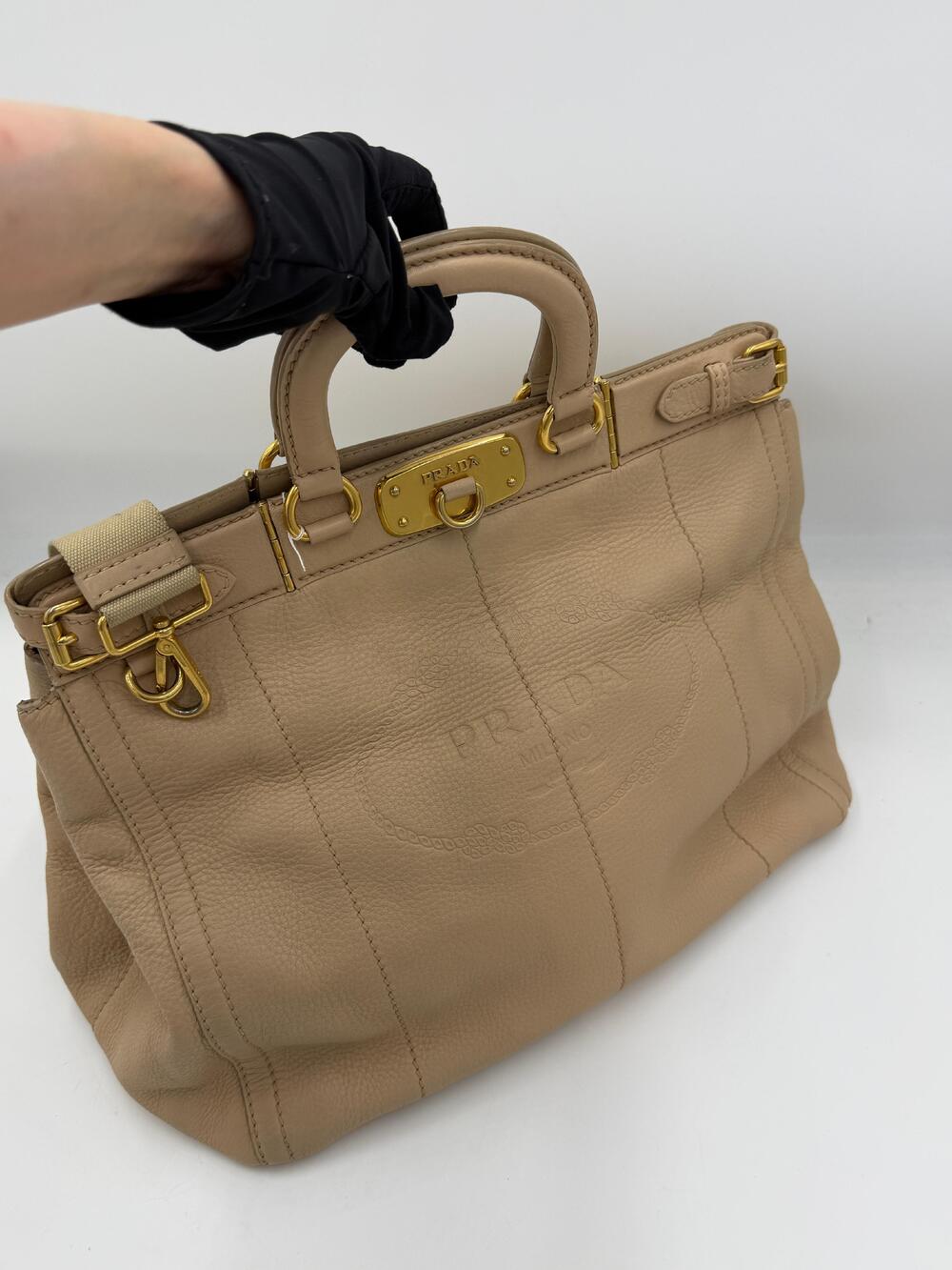 Prada Cervo Frame Satchel - Picture 12 of 14
